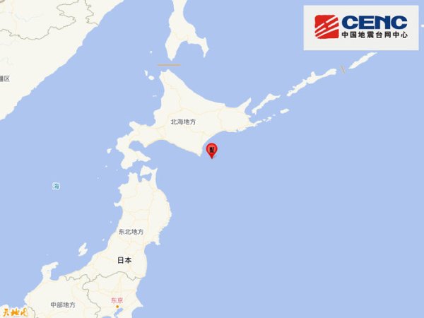 天鲜优配 日本北海道附近海域发生5.9级地震，震源深度55千米